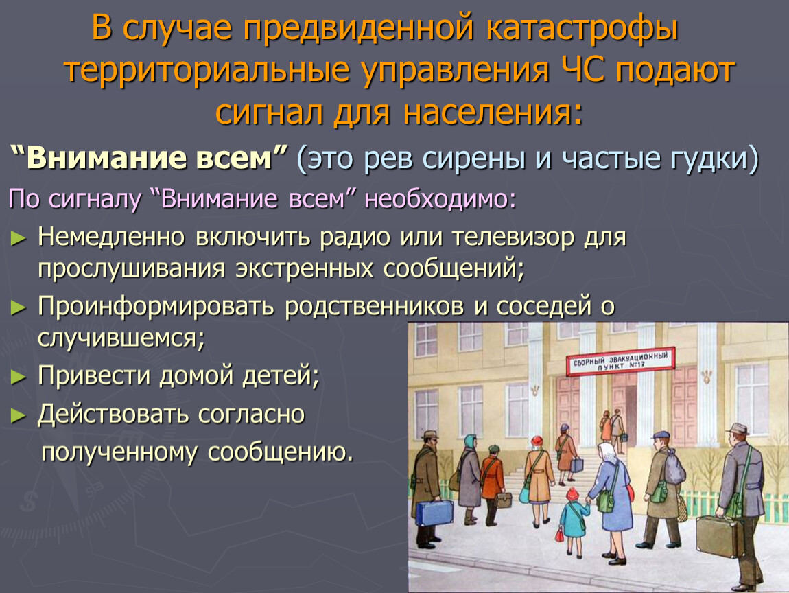 Правила поведения в условиях чс природного и техногенного характера презентация