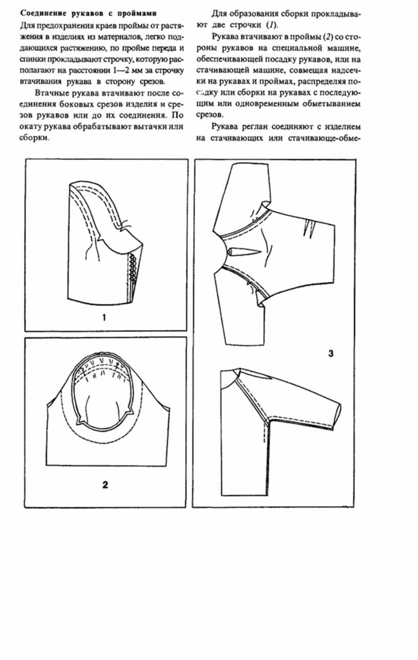 Соединение рукава. Шов втачивания рукава в пройму схема. Схема обработки втачного рукава. Соединение рукава с проймой схема узел. Обработка соединения рукава с проймой.