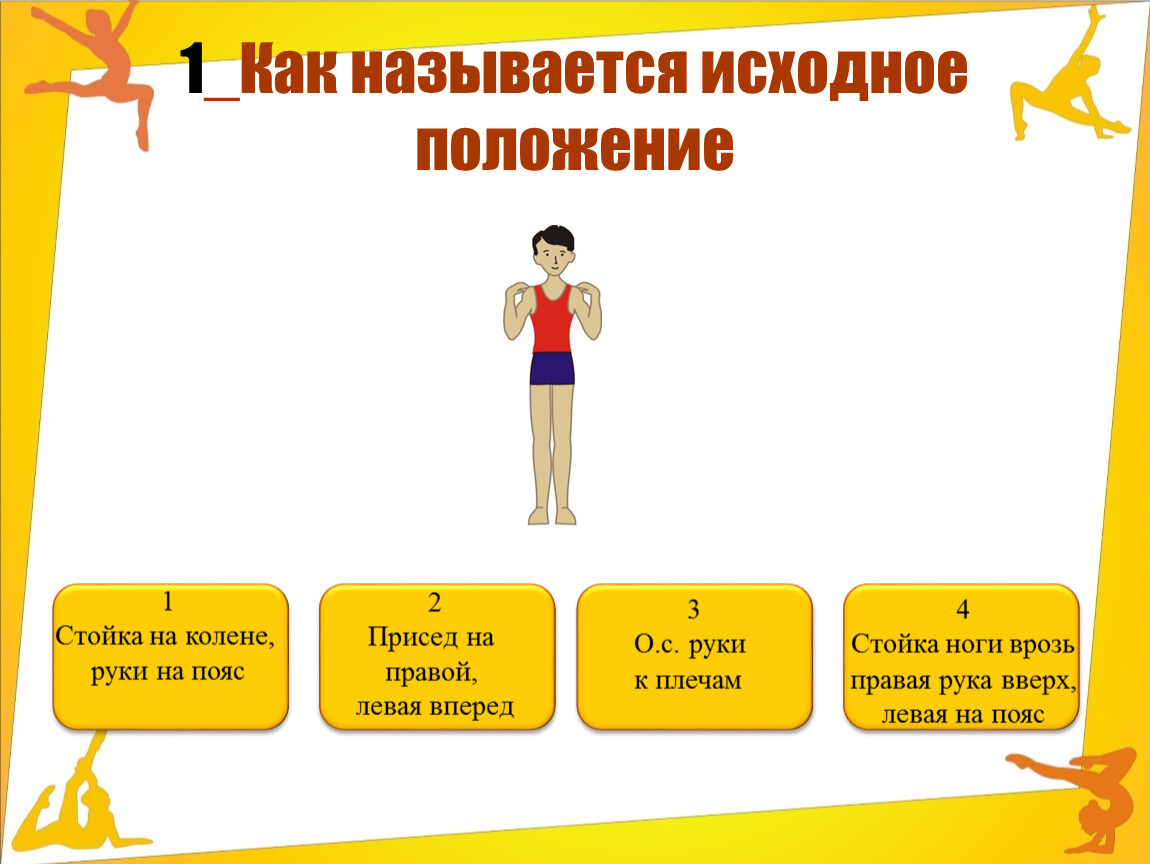 Исходное положение принимаемое без. Исходное положение стойка ноги врозь. Стойка ноги врозь руки на пояс. Как называется это положение?. Исходное положение стойки ноги врозь.