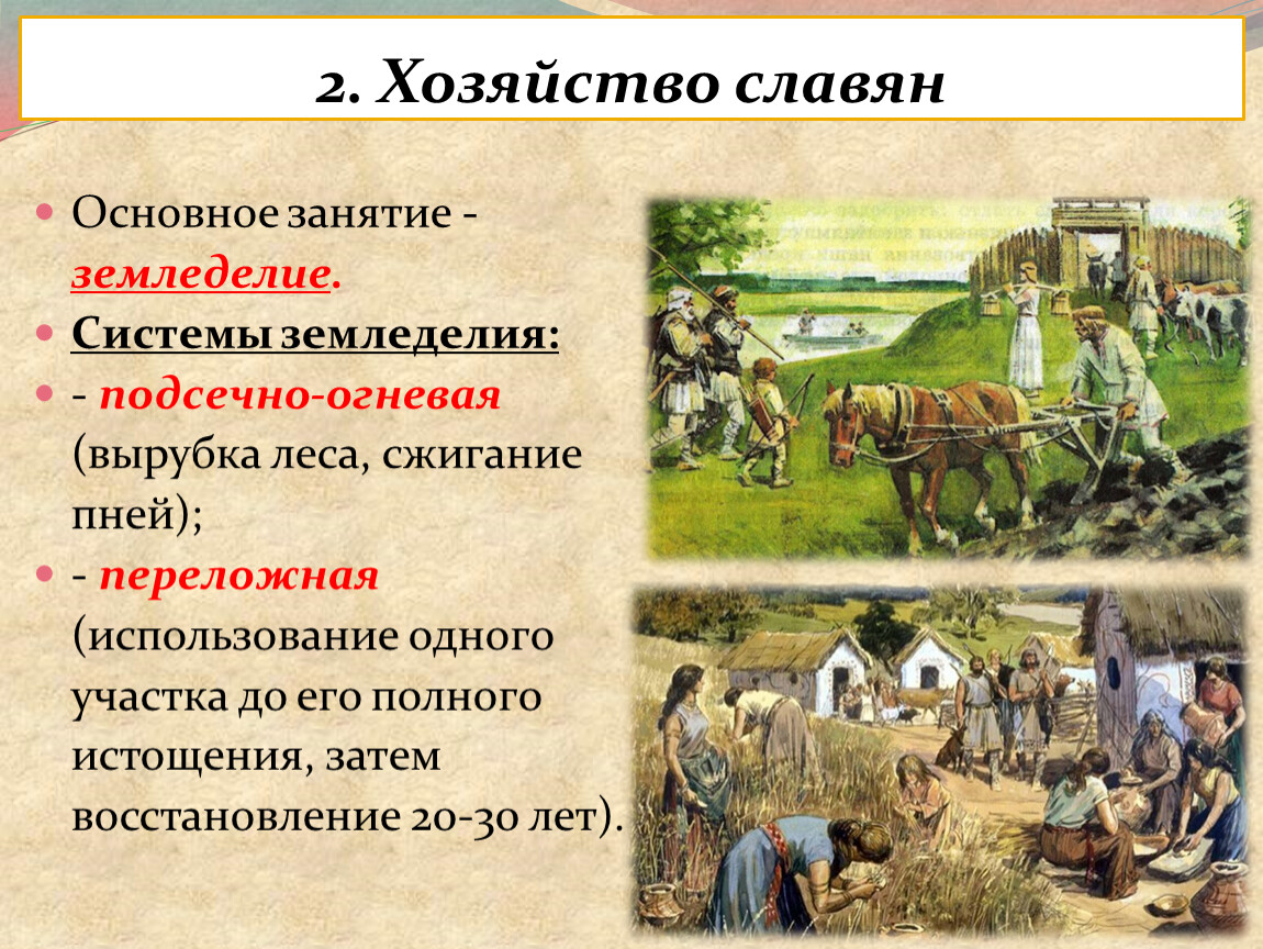 Хозяйство восточных славян 6 класс. Хозяйство славян. Хозяйство восточных славян. Хозяйство славян кратко. Основное занятие славян.