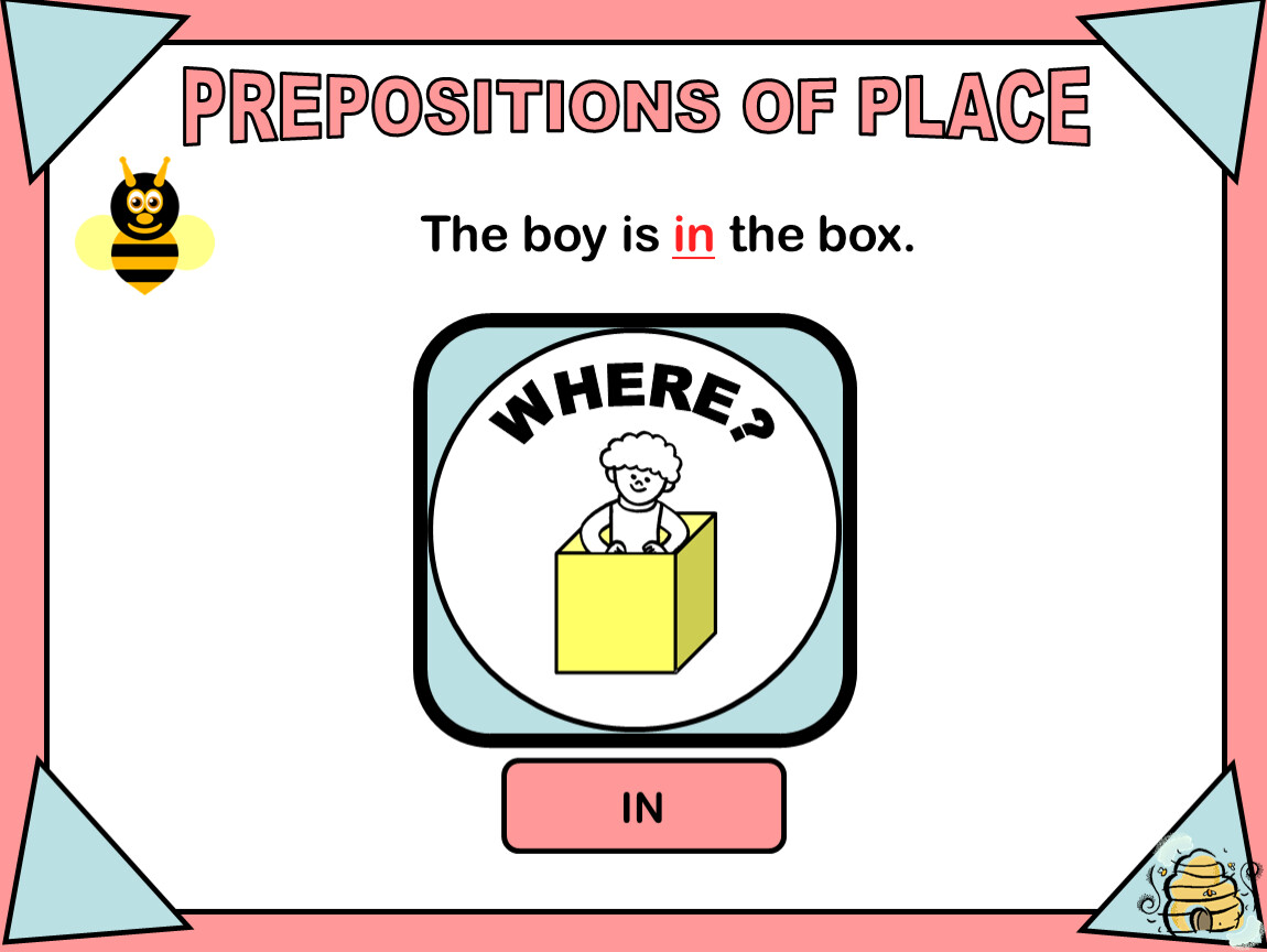 Wordwall prepositions of place