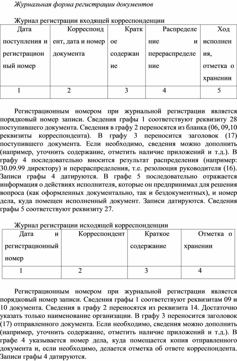 Какие технологические недостатки имеет журнальная форма регистрации