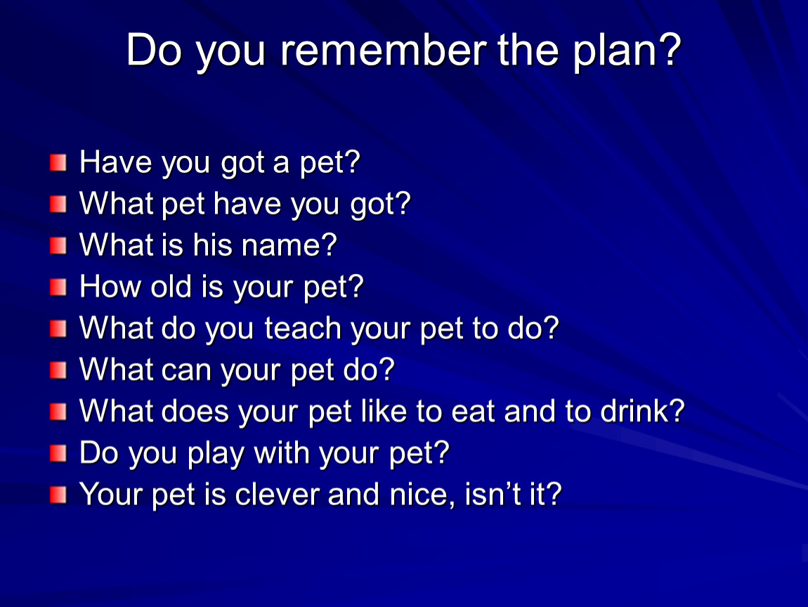 You cannot take pets into the theatre. Как ответить на вопрос what can your Pet do.