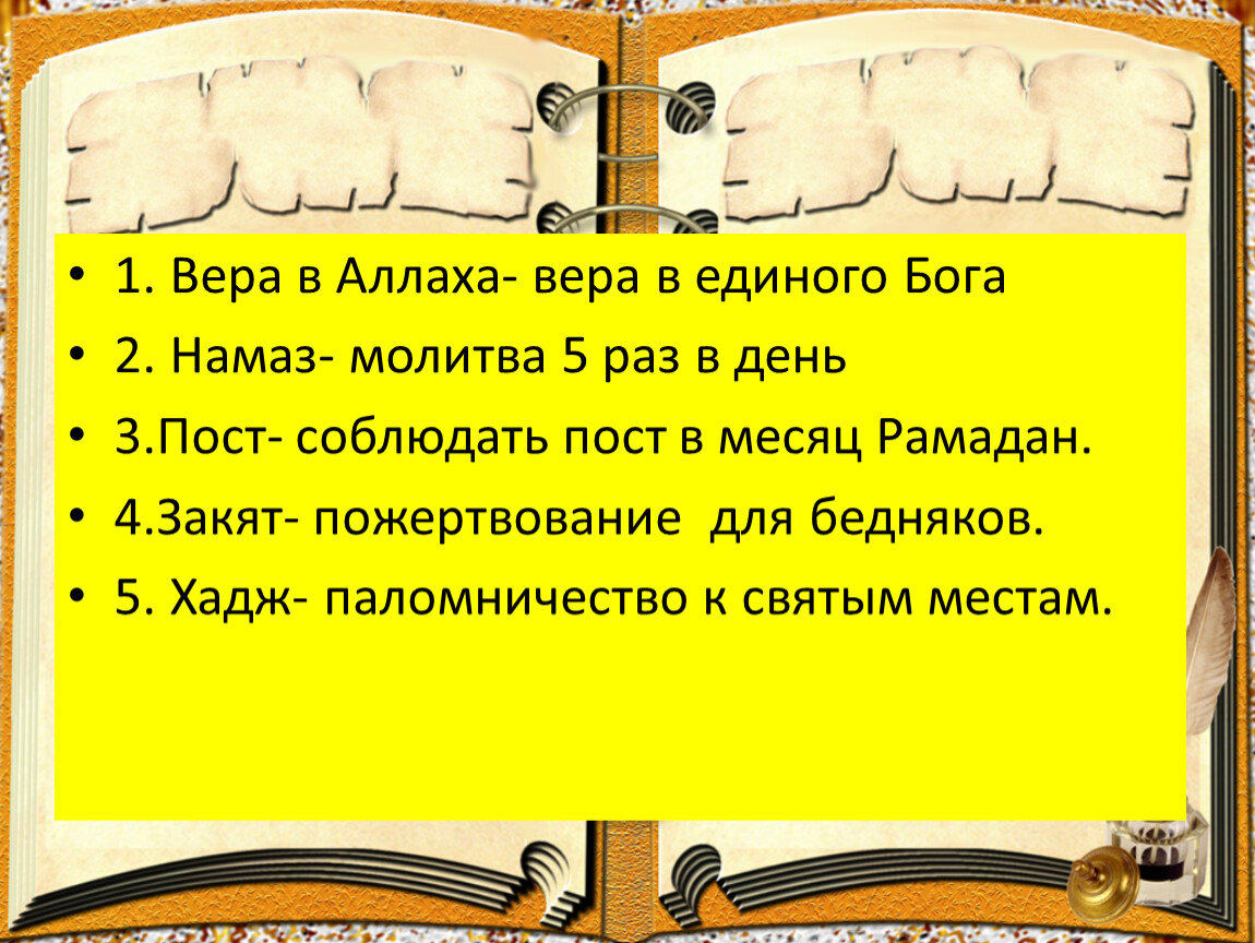 Вера в аллаха презентация 4 класс орксэ