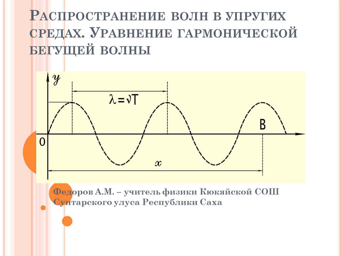 Уравнение бегущей волны. Распространение волн в упругой среде. Бегущая гармоническая волна. Уравнение гармонической волны. Уравнение гармонической бегущей волны.