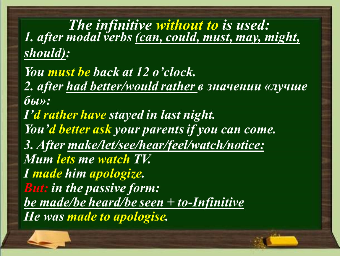 Modal verbs can should must may. Инфинитив. We use Infinitive after modal verbs. Infinitive without to. Can could must May will Infinitive.