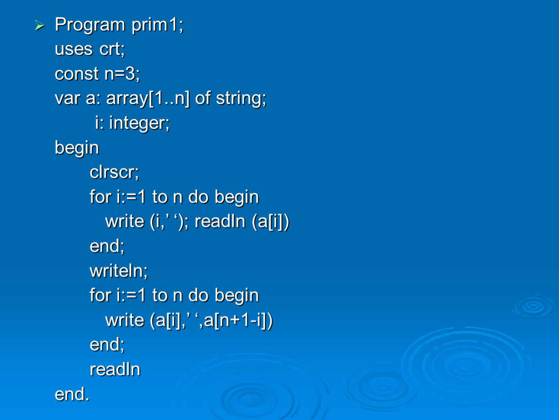 Int i for i in f. Uses CRT.