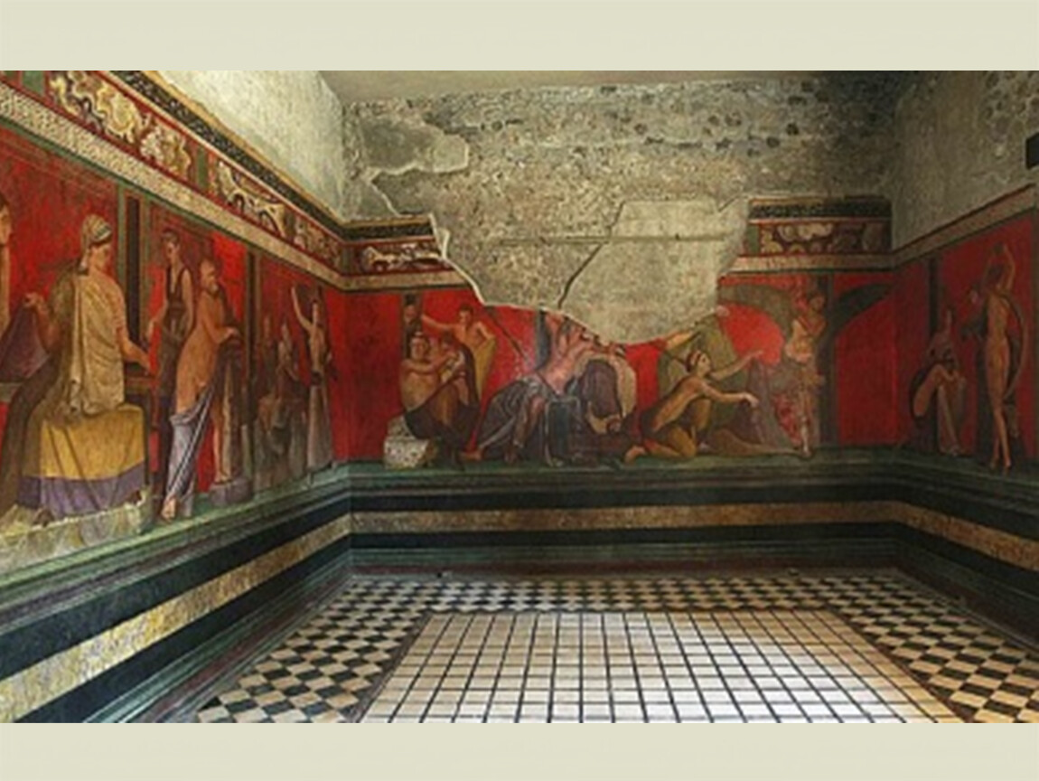 Ванная комната древнего римлянина. Помпеи вилла мистерий фрески. Вилла мистерий Помпеи фрески виллы. Древний Рим вилла мистерий. Древний Рим Помпеи вилла.