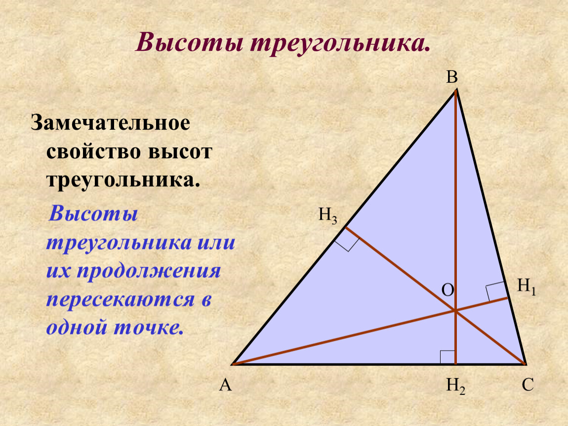 2 3 высоты треугольника