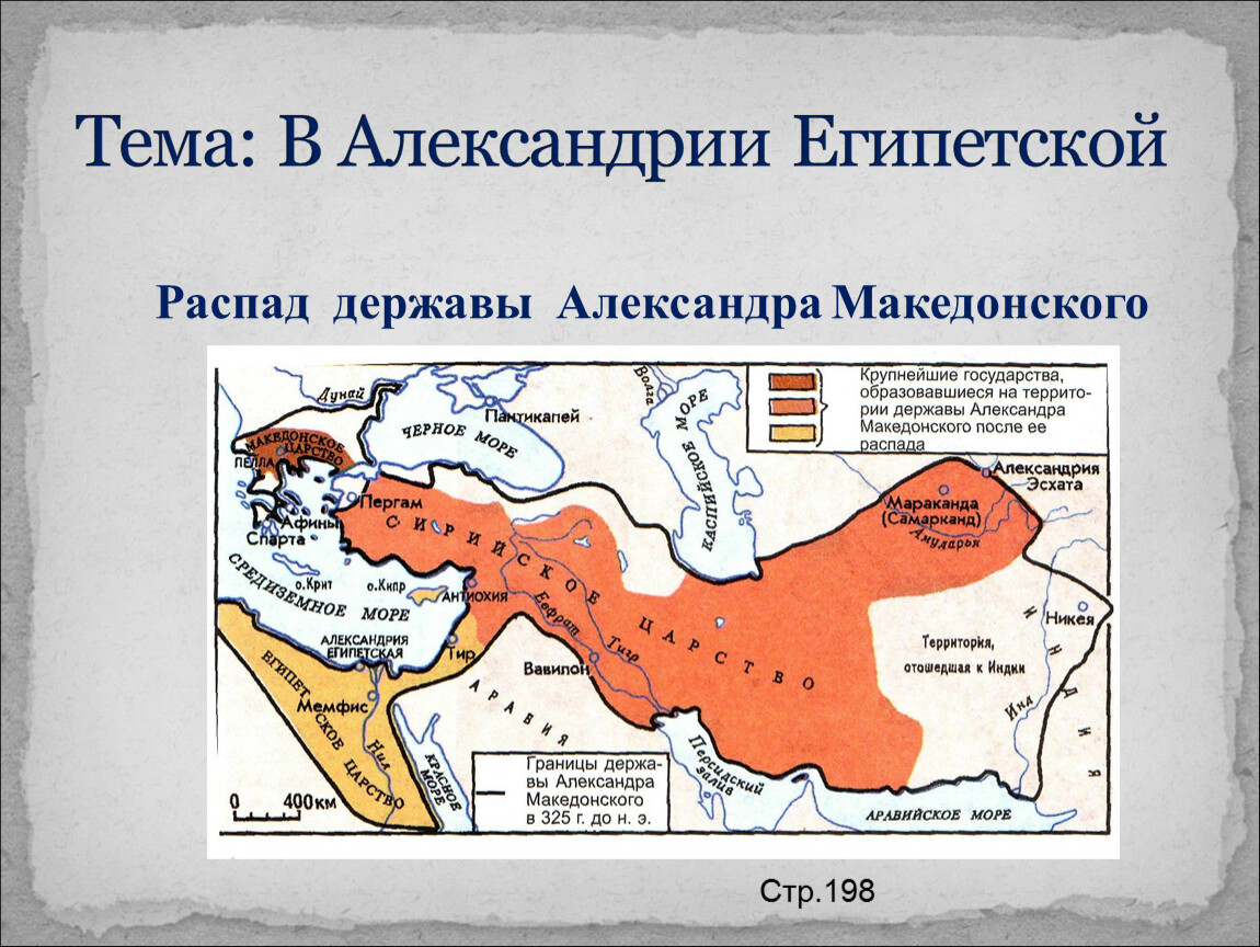 На какие государства распалась держава. Распад державы Македонского.