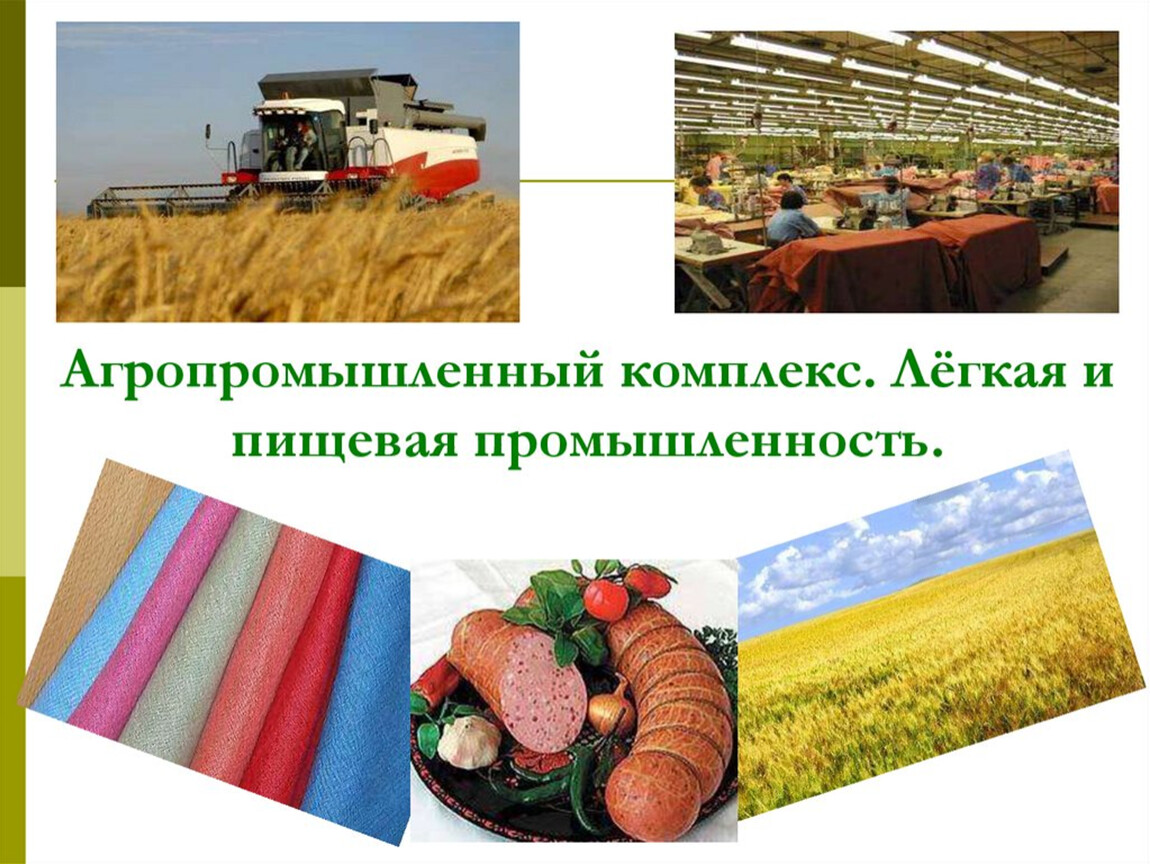 Какие промышленности и сельскохозяйственные