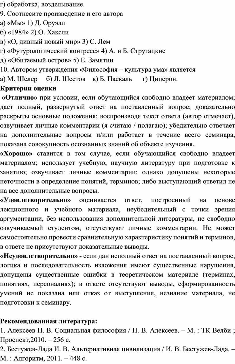 МЕТОДИЧЕСКИЕ РЕКОМЕНДАЦИИ обучающимся по выполнению практических занятий  учебной дисциплины «ОСНОВЫ ФИЛОСОФИИ»