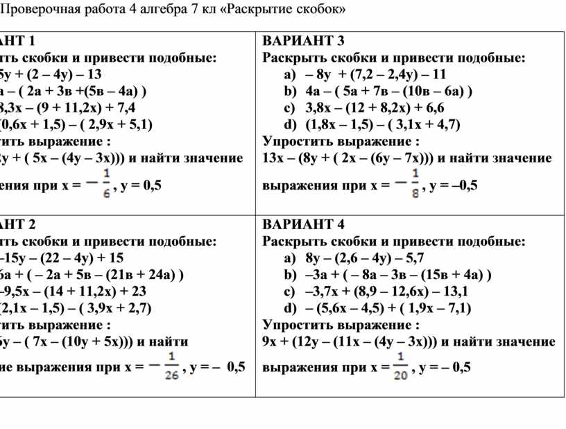 Анализ контрольной работы по алгебре 7 класс образец по фгос