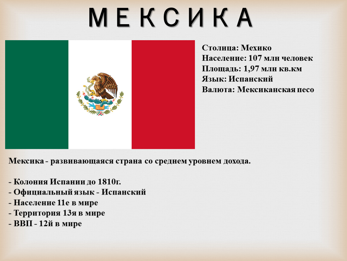 Государственным языком мексики является