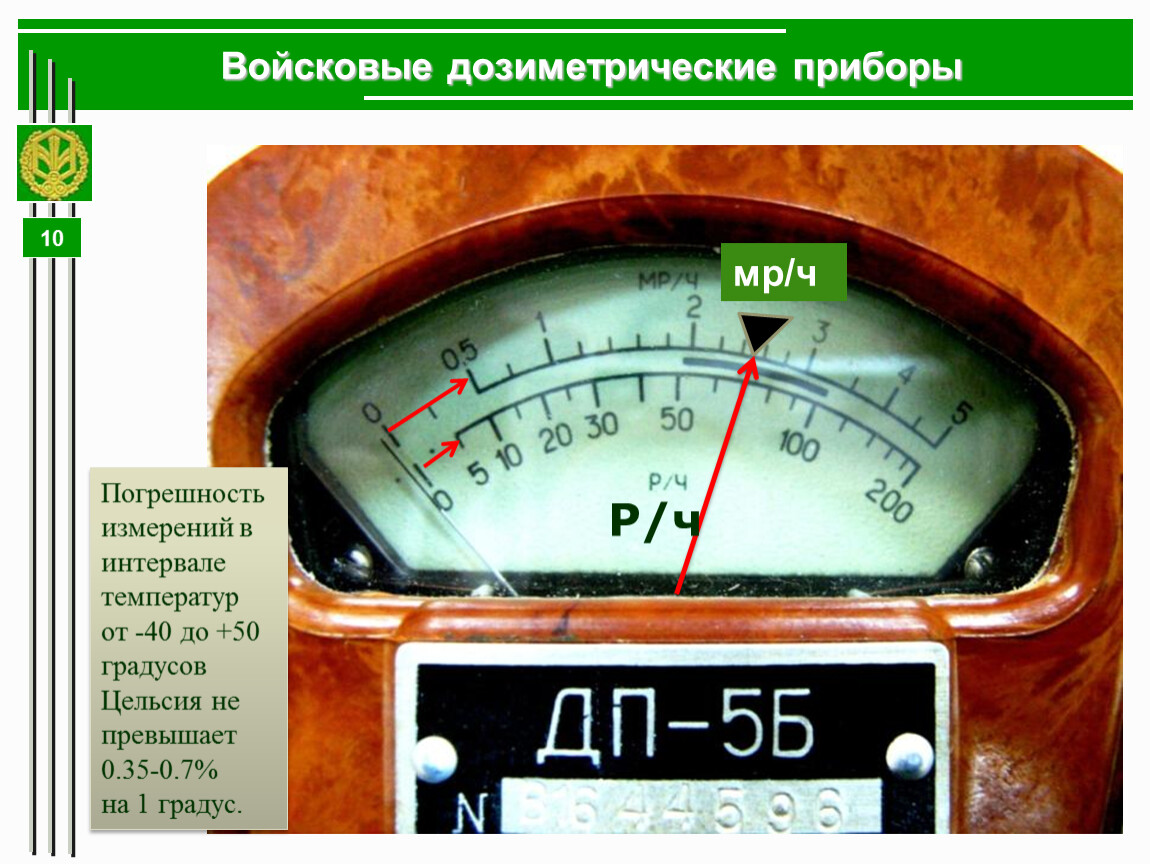 Дозиметрические приборы. Войсковые дозиметрические приборы в системе МВД РФ.