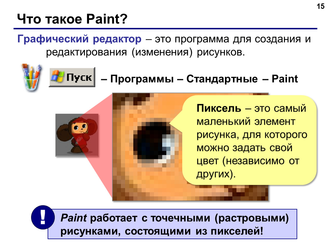 Перечислите программы работающие с растровыми изображениями