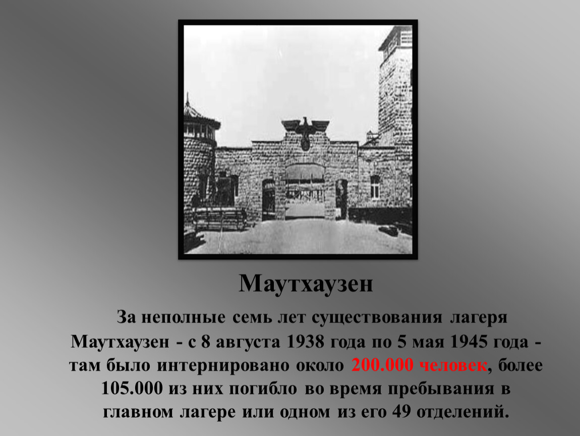 Презентация концентрационные лагеря в годы второй мировой войны