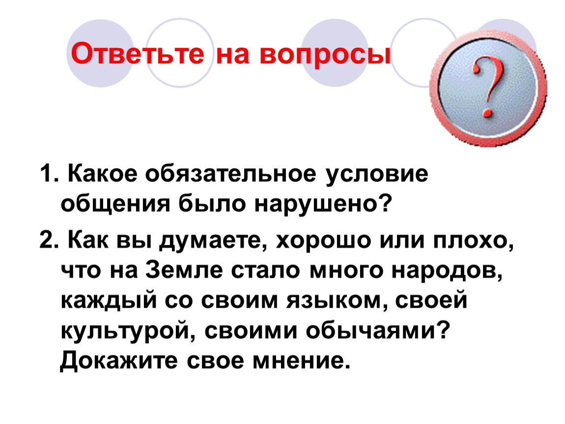 Обязательное условие. Какое обязательное условие общения было нарушено. Условия общения. Условия общения вопросы.