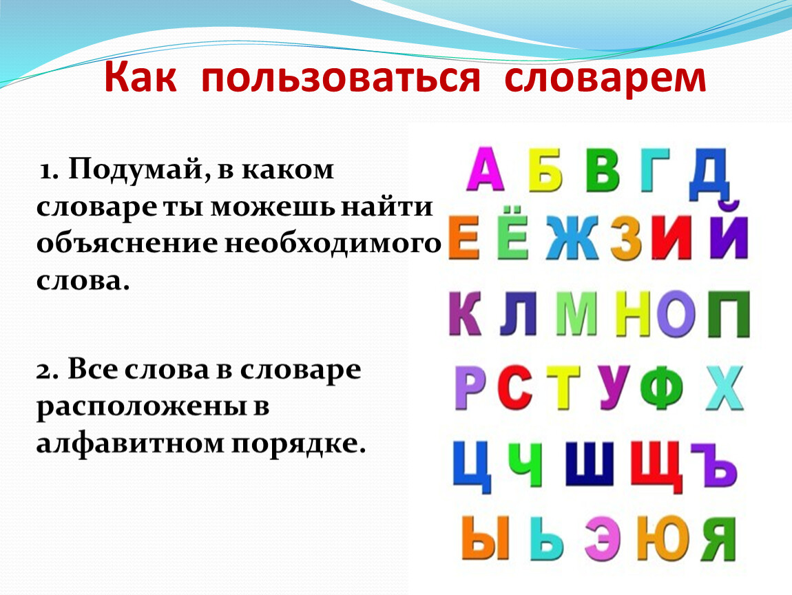 Как пользоваться словарем