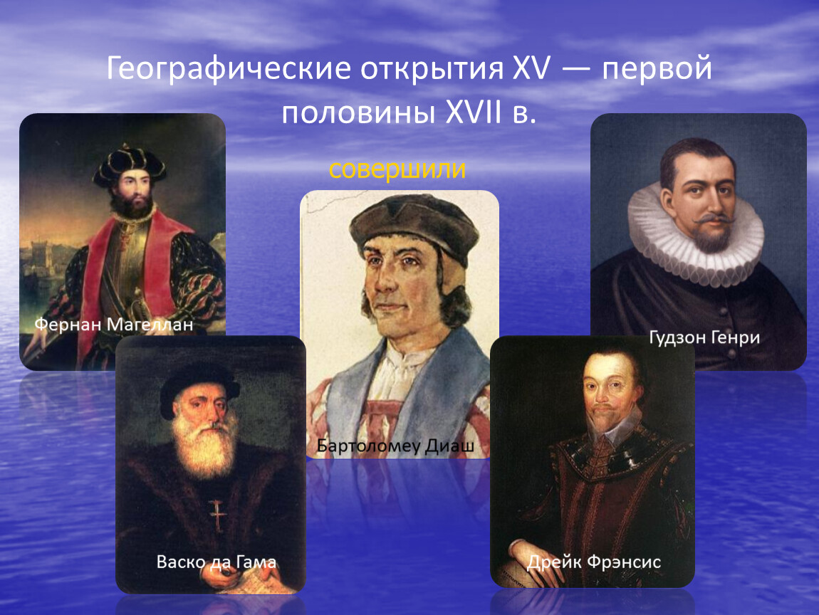 Географическая нового времени. Великие географические открытия ВАСКО да Гама Фернан Магеллан. Великие географические открытия Гудзон Генри. Великие географические открытия портреты открывателей. Великие мореплаватели эпохи великих географических открытий.