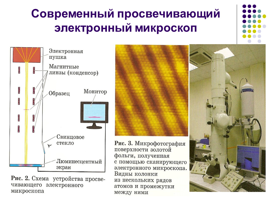 Просвечивающий электронный микроскоп схема