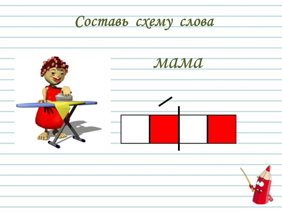 Звуковая схема слова молоко