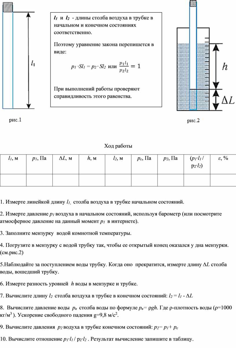 Закон Бойля-Мариотта.