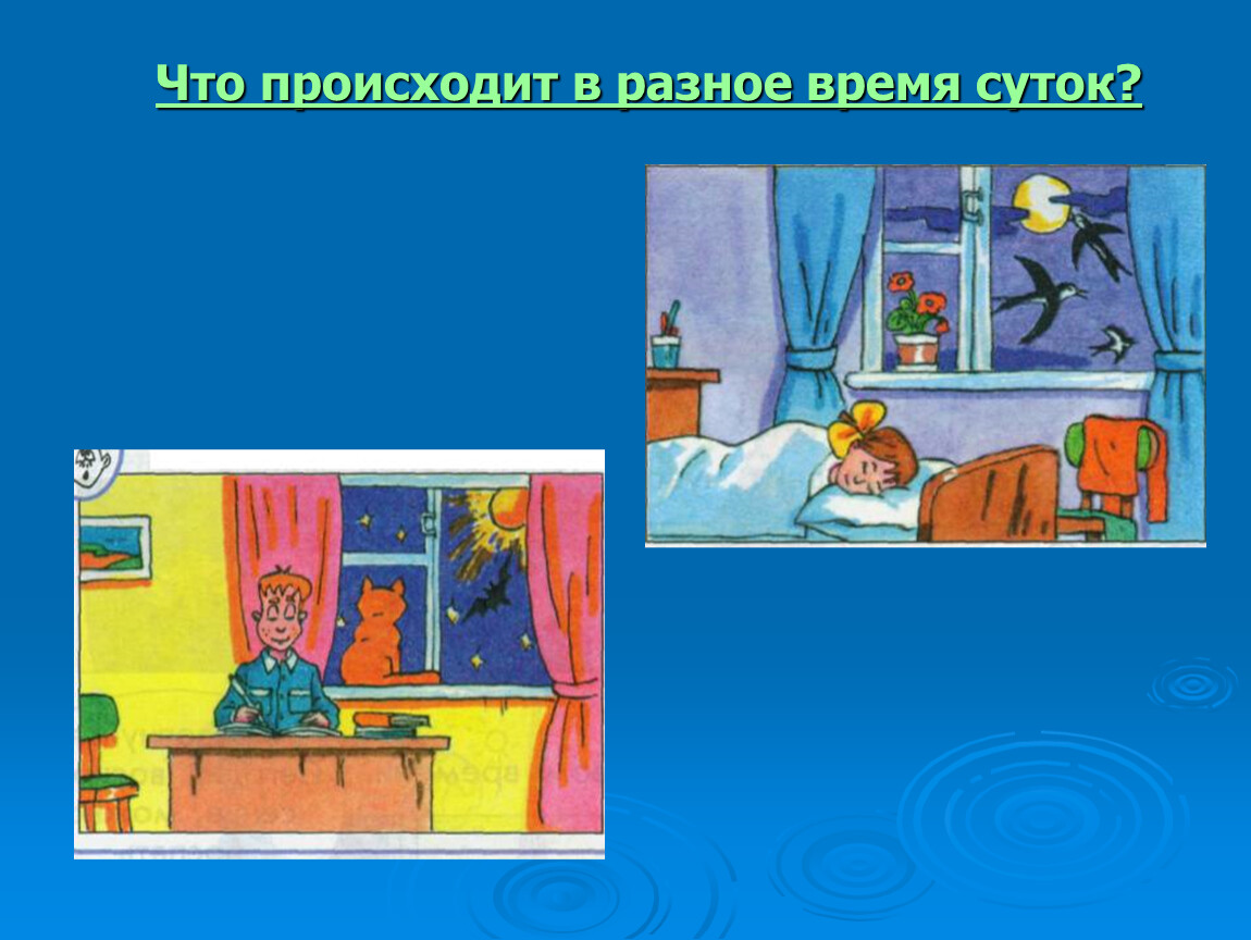 Разные сутки. Презентация на тему время суток. Смена частей суток. Презентация урока день и ночь. Иллюстрации событий, происходящих в Разное время суток;.