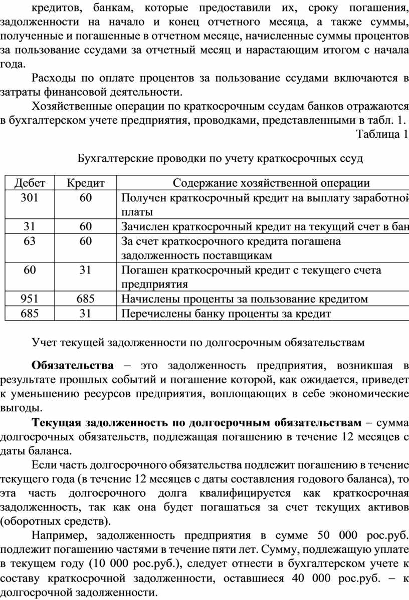 Особенности учета  кредиторской задолженности