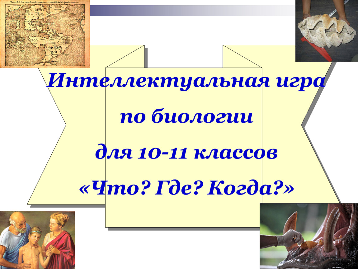 Внеклассное мероприятие по биологии для 10-11 классов «Что? Где? Когда?»