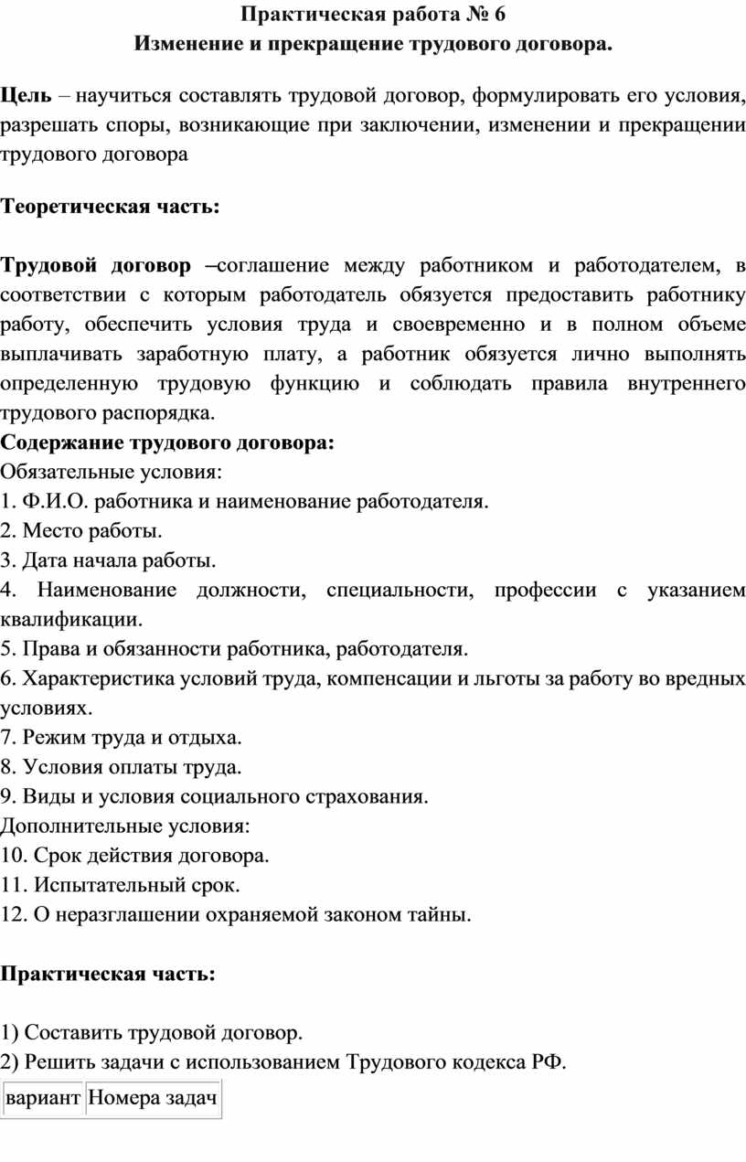 Методическая разработка практических работ по дисциплине 