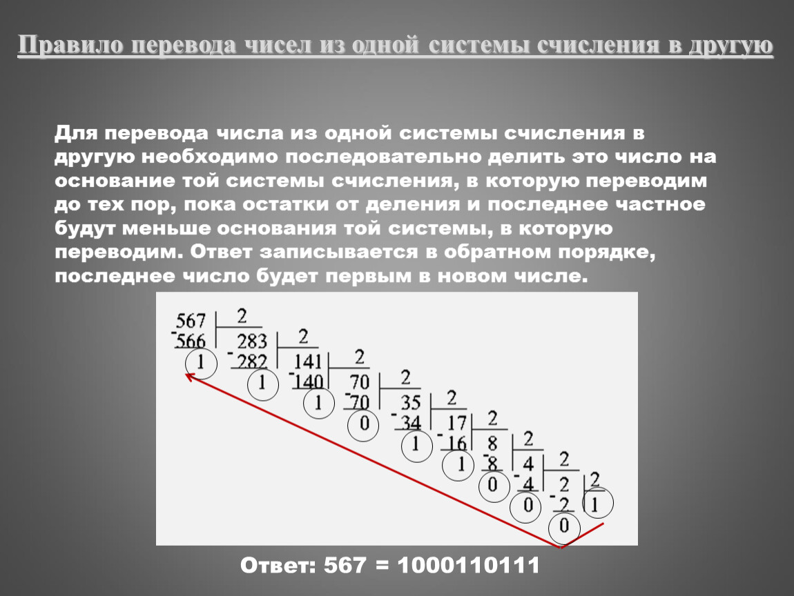 Перевести число в 10 систему. Переведите из одной системы счисления в другую. Перевод чисел из одной системы счисления в другую. Перевод из одной системы. Правило перевода чисел в системах счисления.