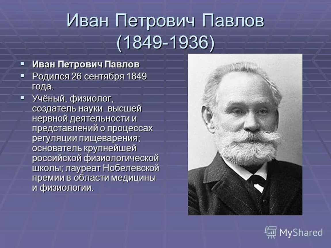 Иван Петрович Павлов ученый. Иван Петрович Павлов (26.09.1849-1936). Физиолог Иван Петрович Павлов (1849 – 1936). Иван Павлов краткая биография.