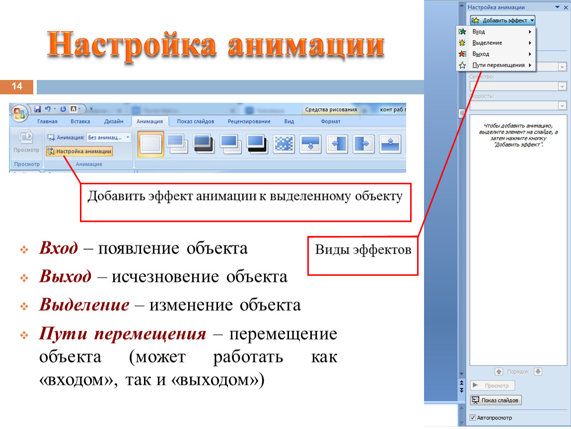 Как сделать появление. Анимация текста в презентации. Вставка объектов в презентацию эффекты анимации. Анимация текста в POWERPOINT. Как делать анимацию в презентации.