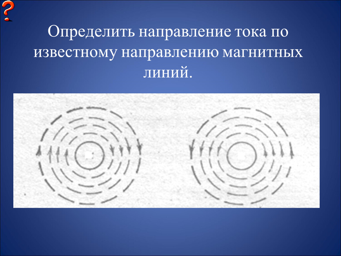 На рисунке показана картина магнитных линий прямого тока в какой точке магнитное поле самое сильное