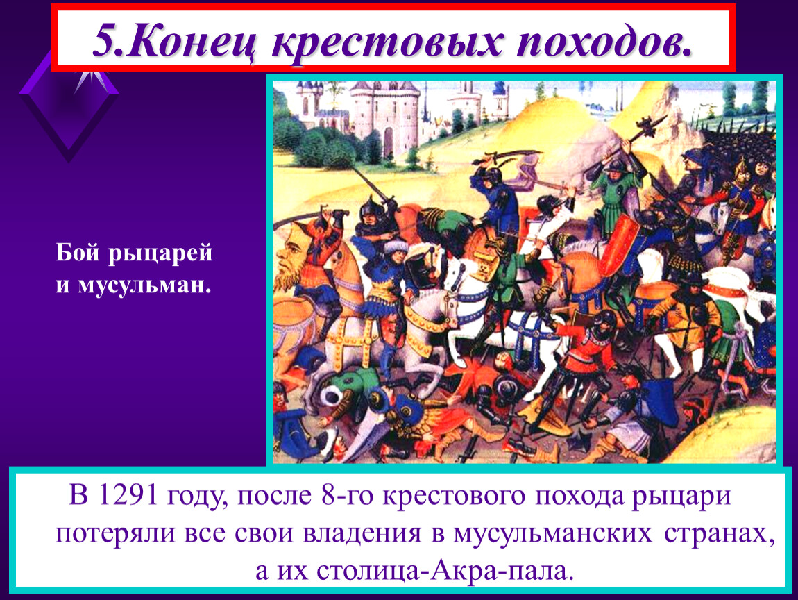 Кто призвал к походам. 1291 Крестовый поход. Конец крестовых походов. Окончание крестовых походов. Причины окончания крестовых походов.