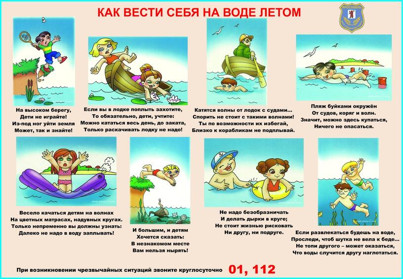 Рисунок как вести себя на воде