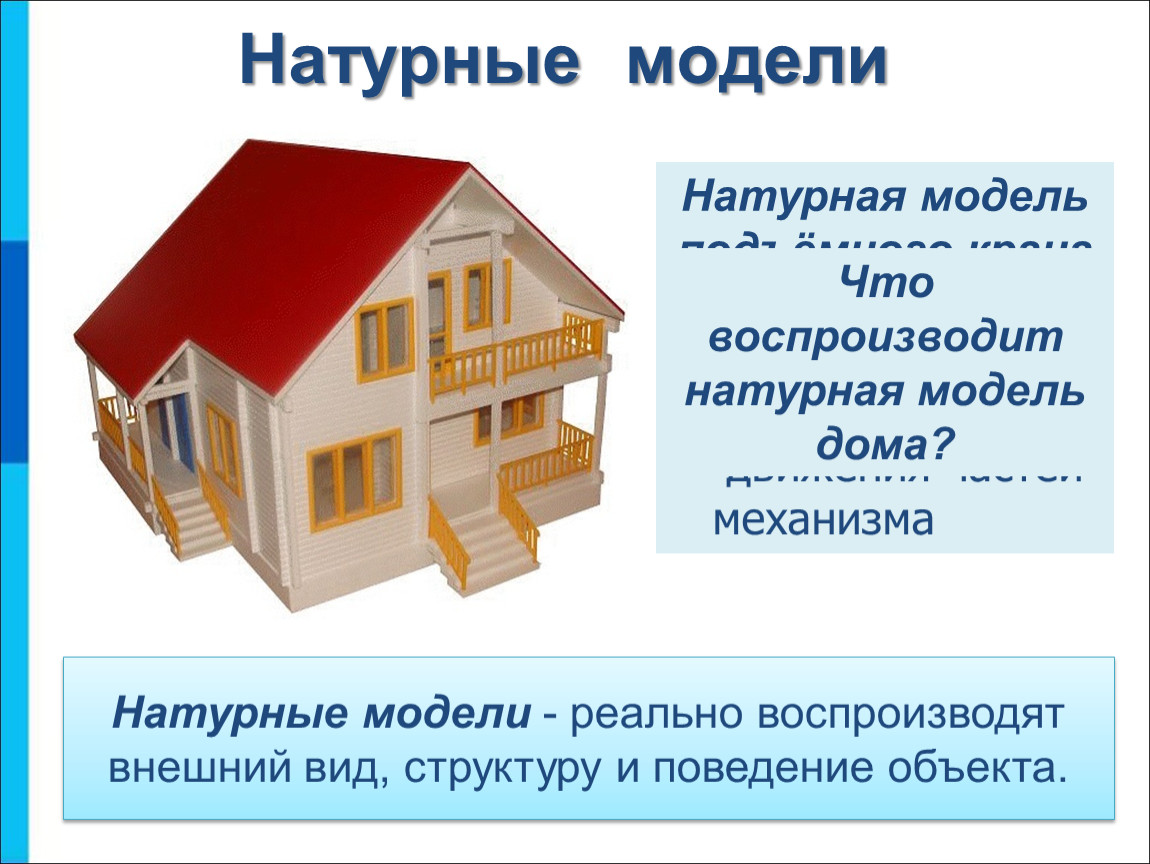 Модели реальных объектов. Натурные модели. Модель объекта. Что такое натурная модель объекта.