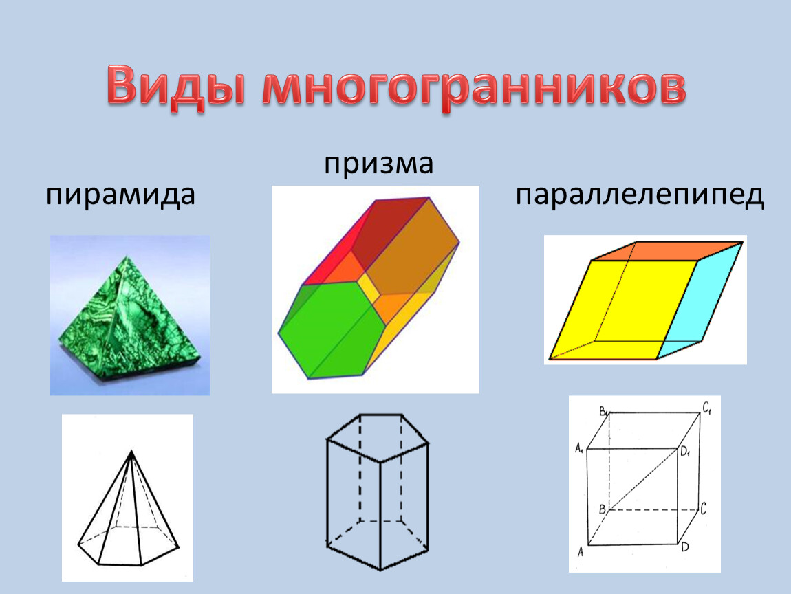 Параллелепипед пирамида 5 класс