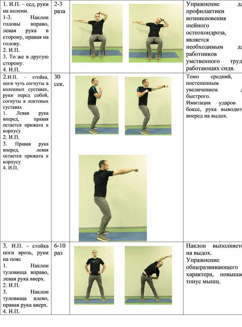 Комплекс упражнений производственной гимнастики презентация
