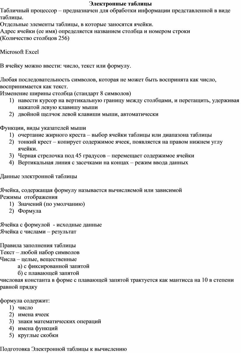 Электронные таблицы не предназначены для обработки изображений