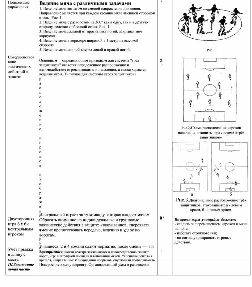 План конспект секционного занятия