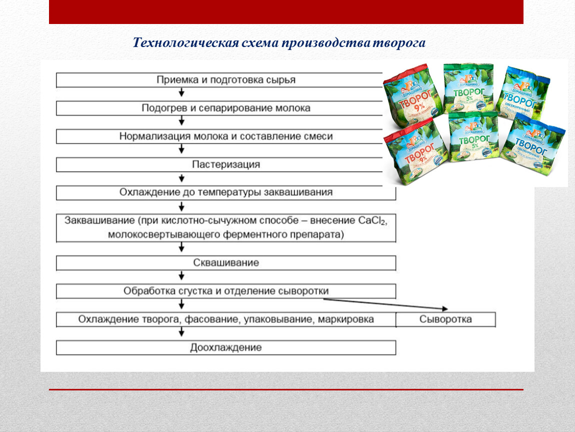 Технологическая схема творога