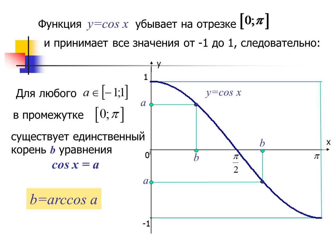 Арккосинус презентация 10 класс