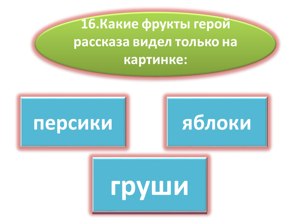 Какие фрукты герой рассказа видел только на картинке в рассказе уроки французского