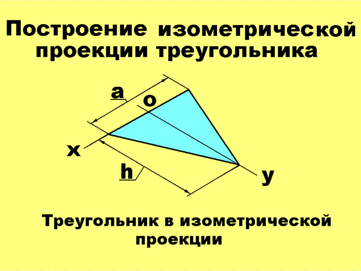 Изометрическая проекция треугольника. Построение изометрической проекции треугольника. Аксонометрическая проекция треугольника. Как построить треугольник в изометрической проекции.