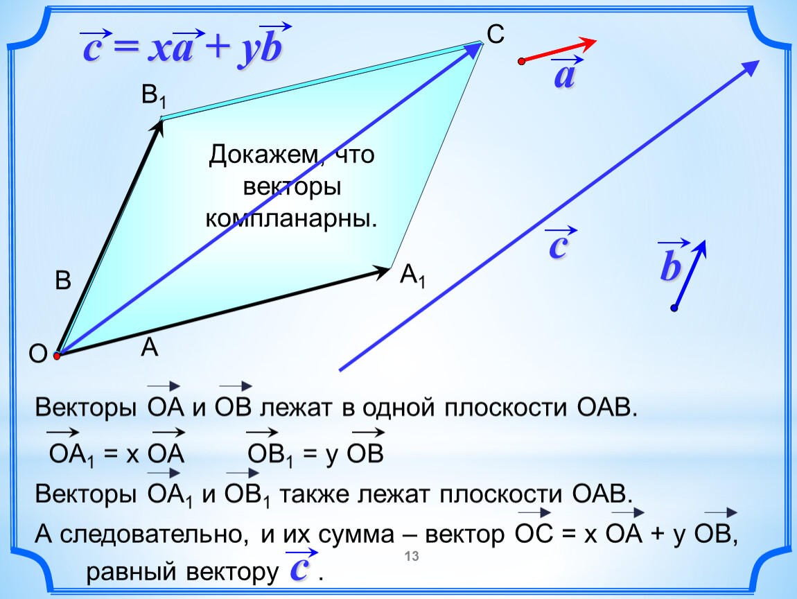 Докажите что векторы c