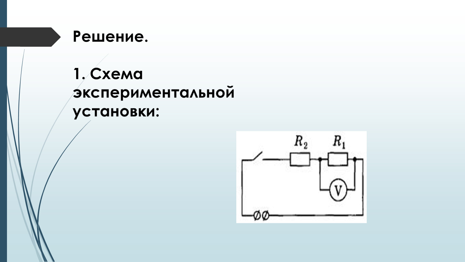 Сделайте рисунок экспериментальной установки