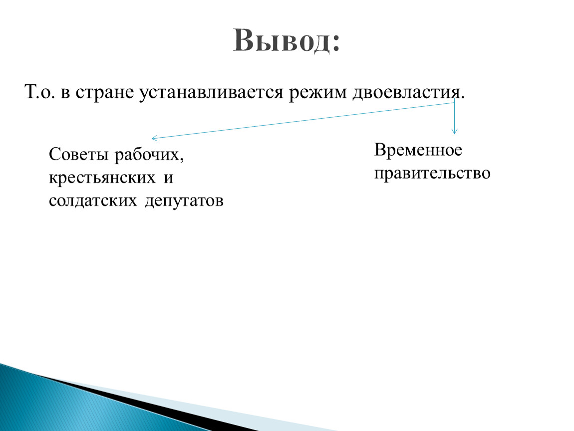 Вывод т. Вывод двоевластия в 1917. Революция 1917 выводы. Вывод на тему двоевластие в 1917. Двоевластие в стране установилось:.