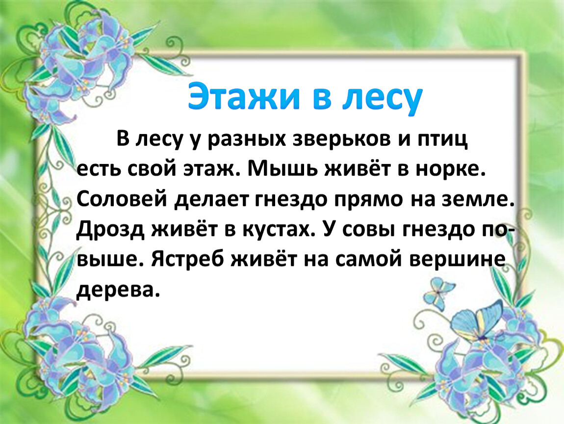 Изложение 2 класс домик в лесу презентация